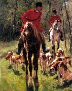 unknow artist Classical hunting fox, Equestrian and Beautiful Horses, 056. oil painting reproduction